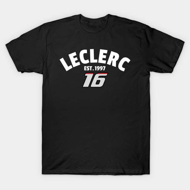 F1 Leclerc 16 T-Shirt by LingoLingo